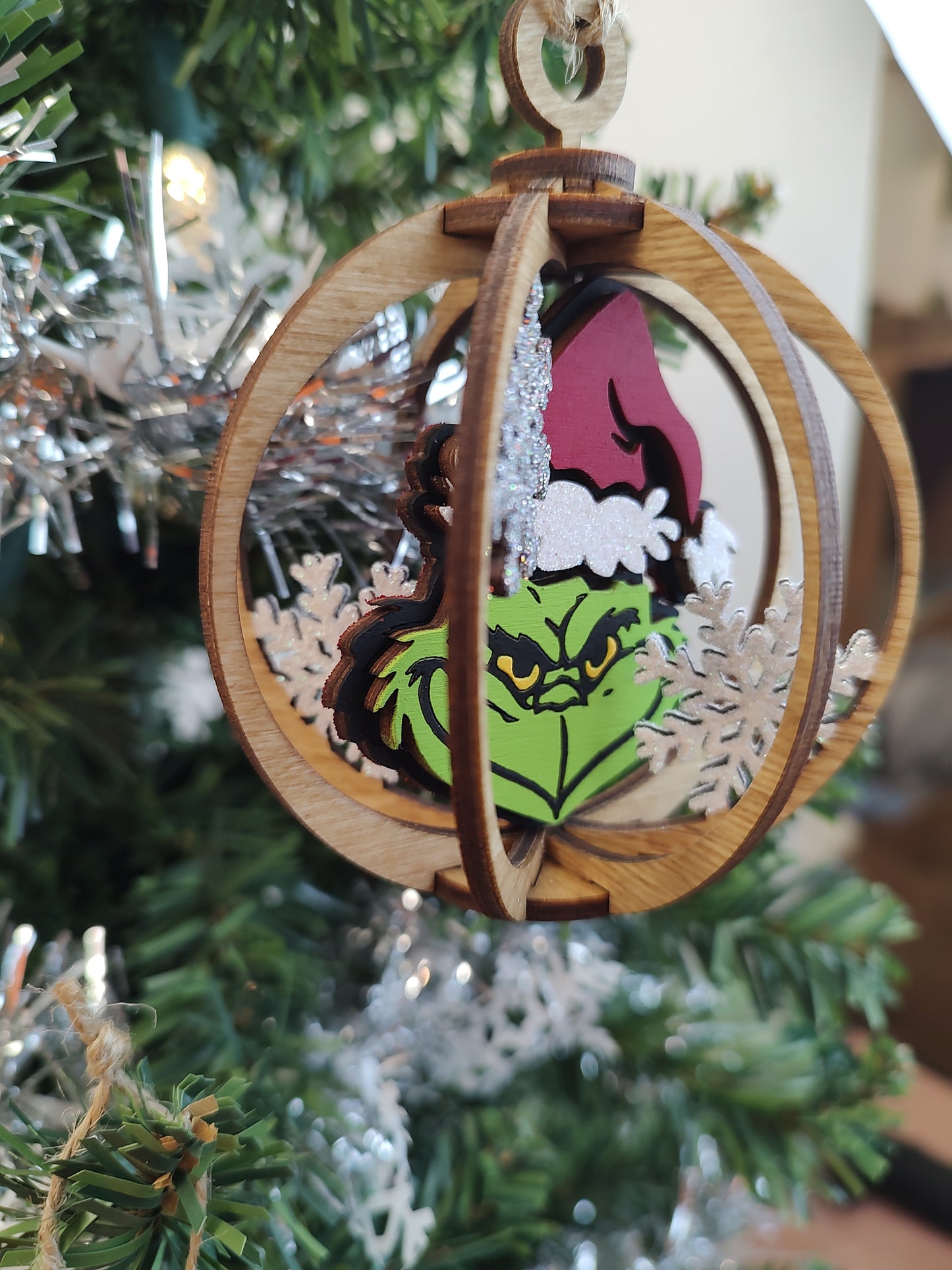 Grinch ball ornament