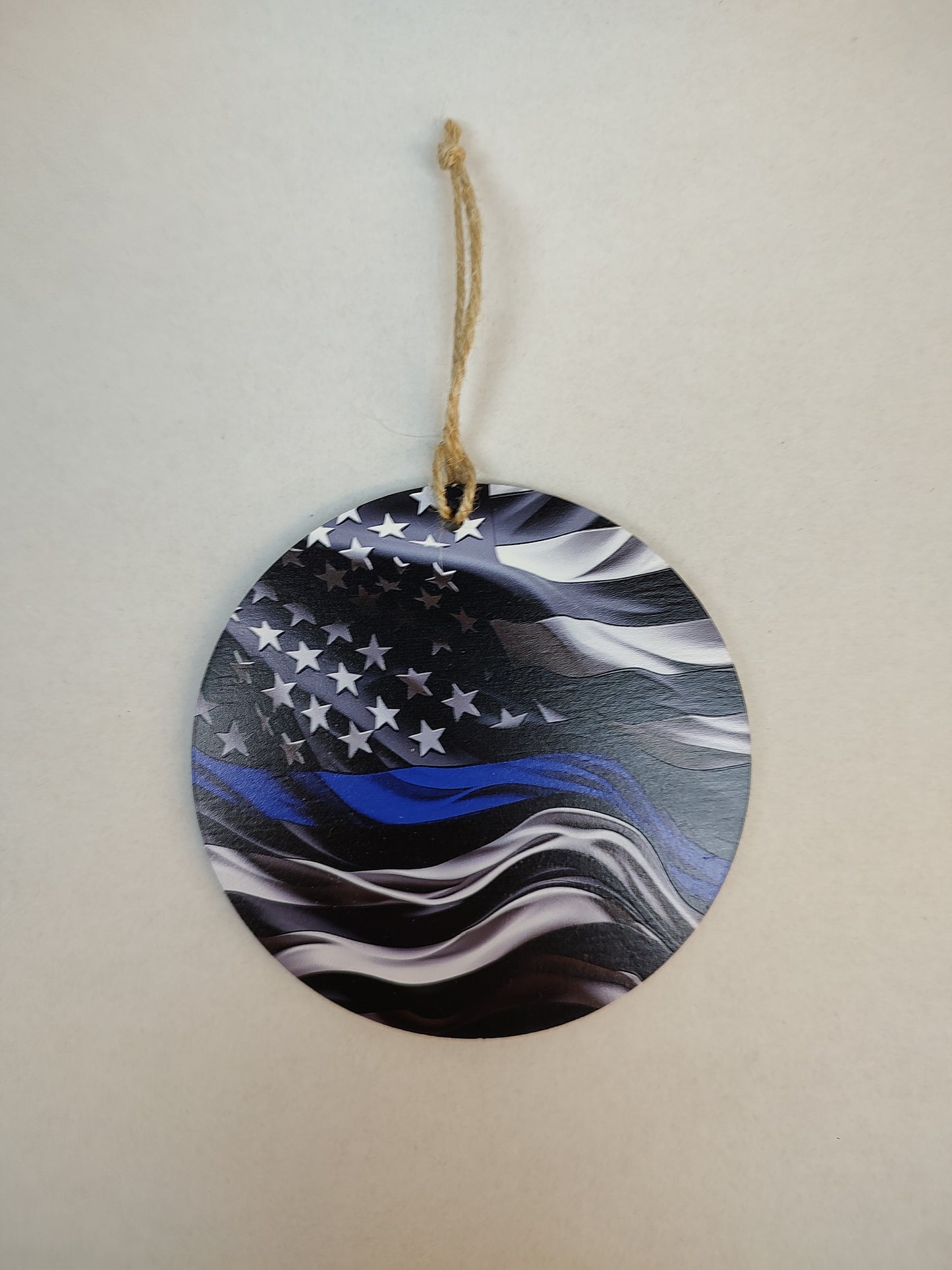 Blue Line Flag Ornament