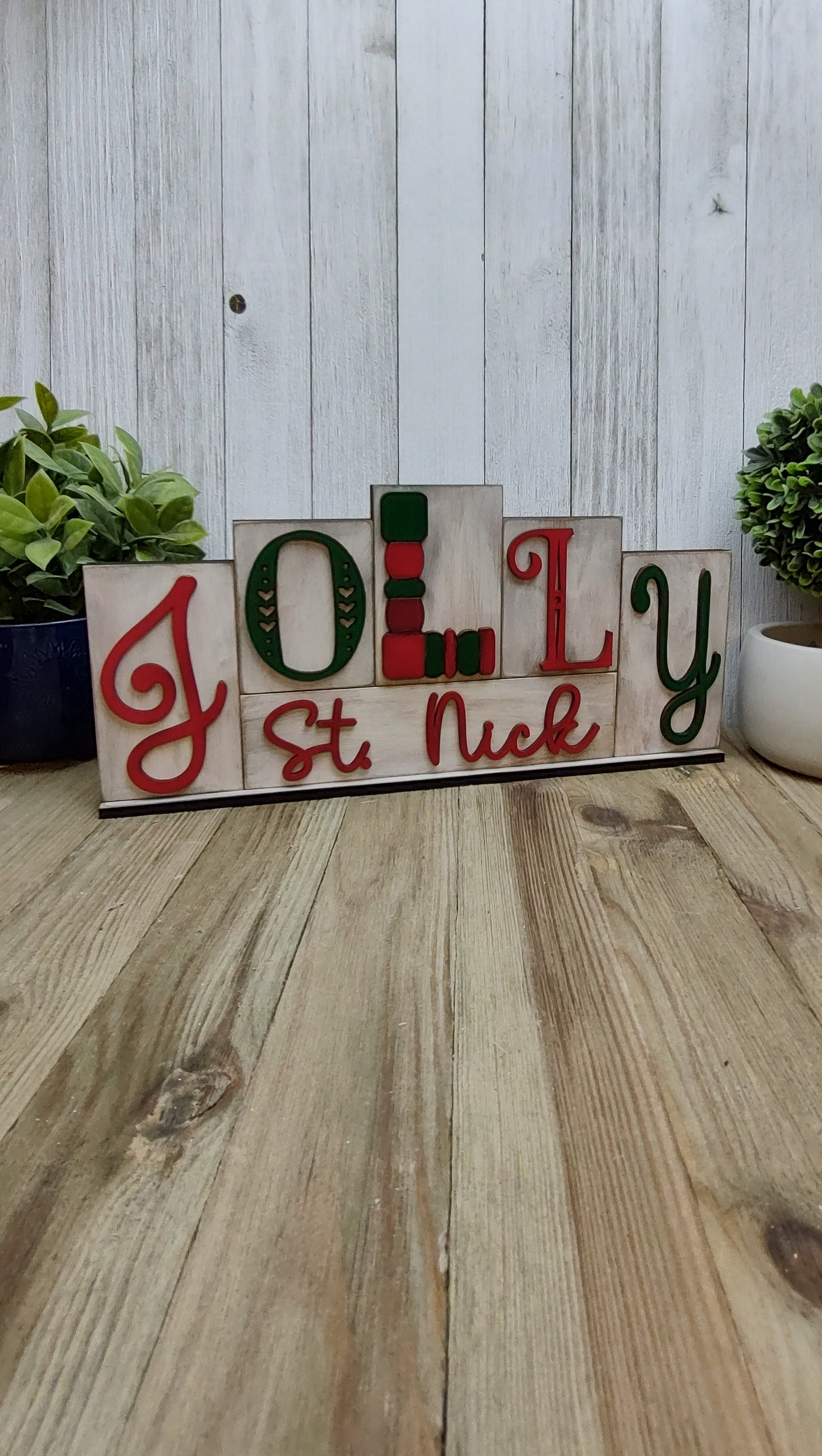 Jolly St Nick word block