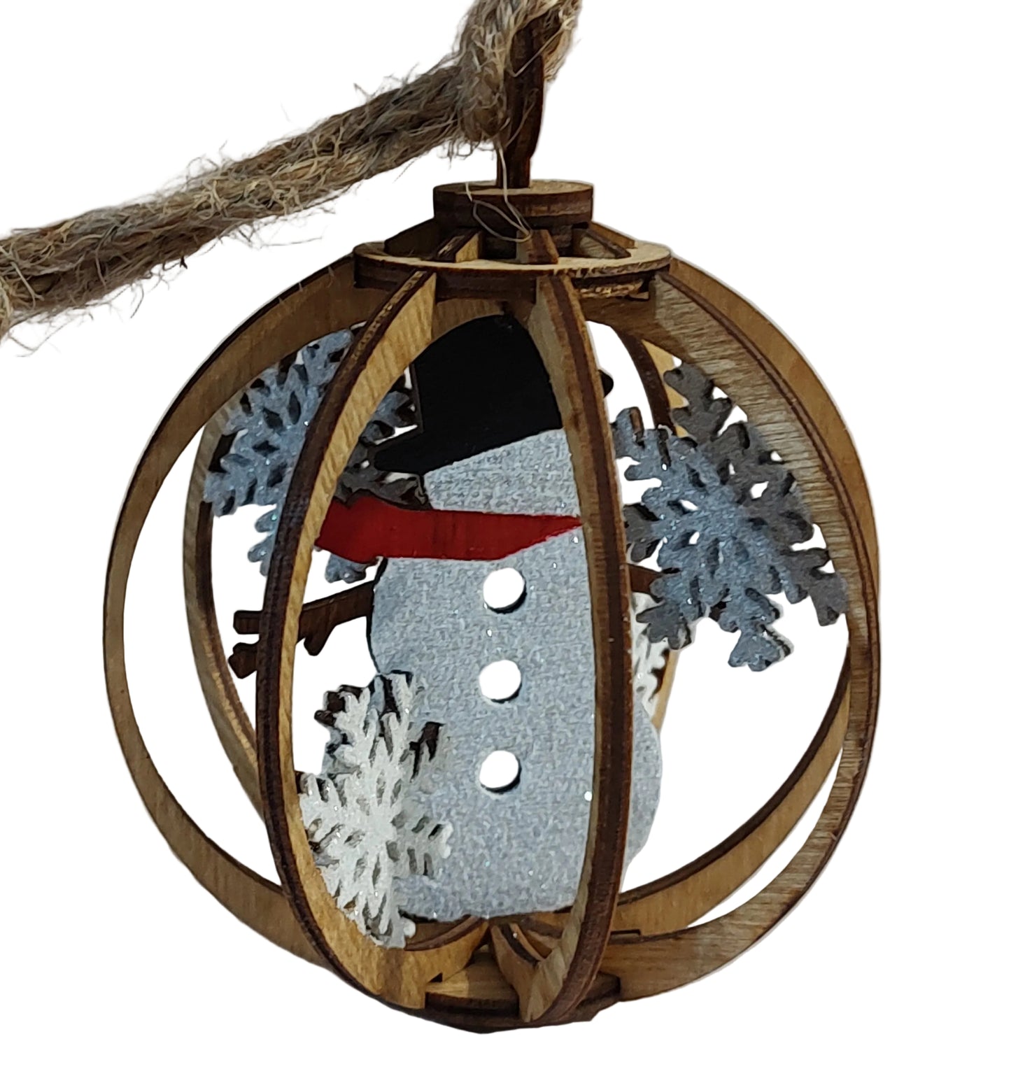 Snowman snow globe ornament
