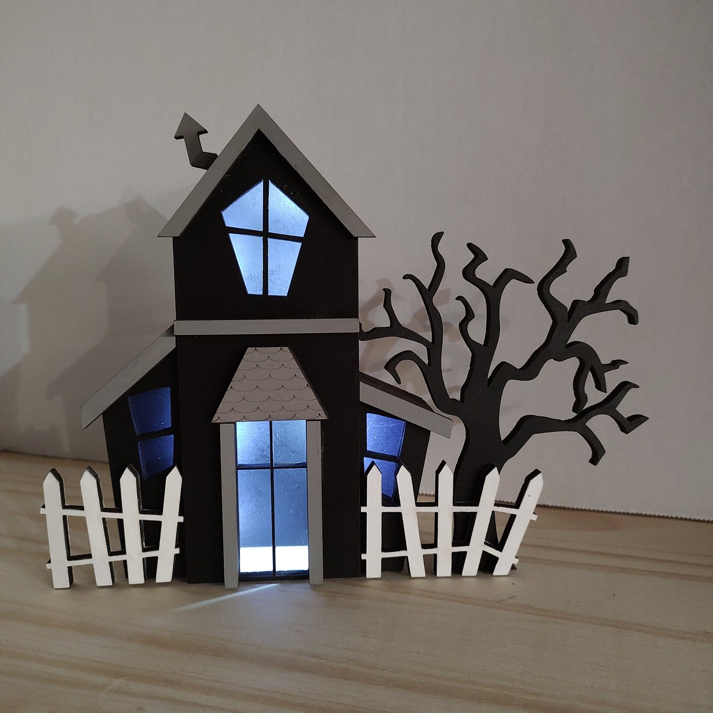 light up Halloween house