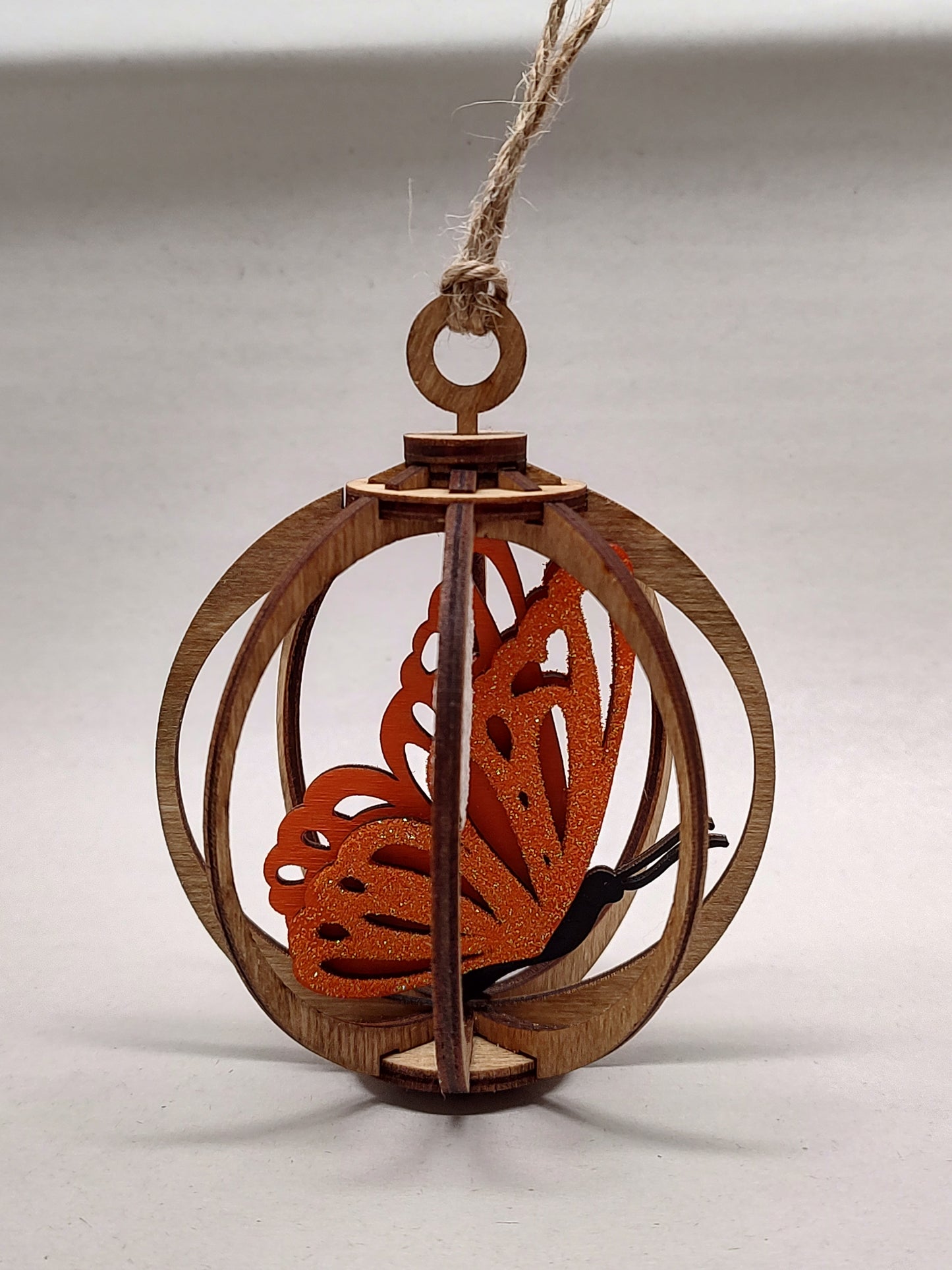 Butter fly snow globe ornament