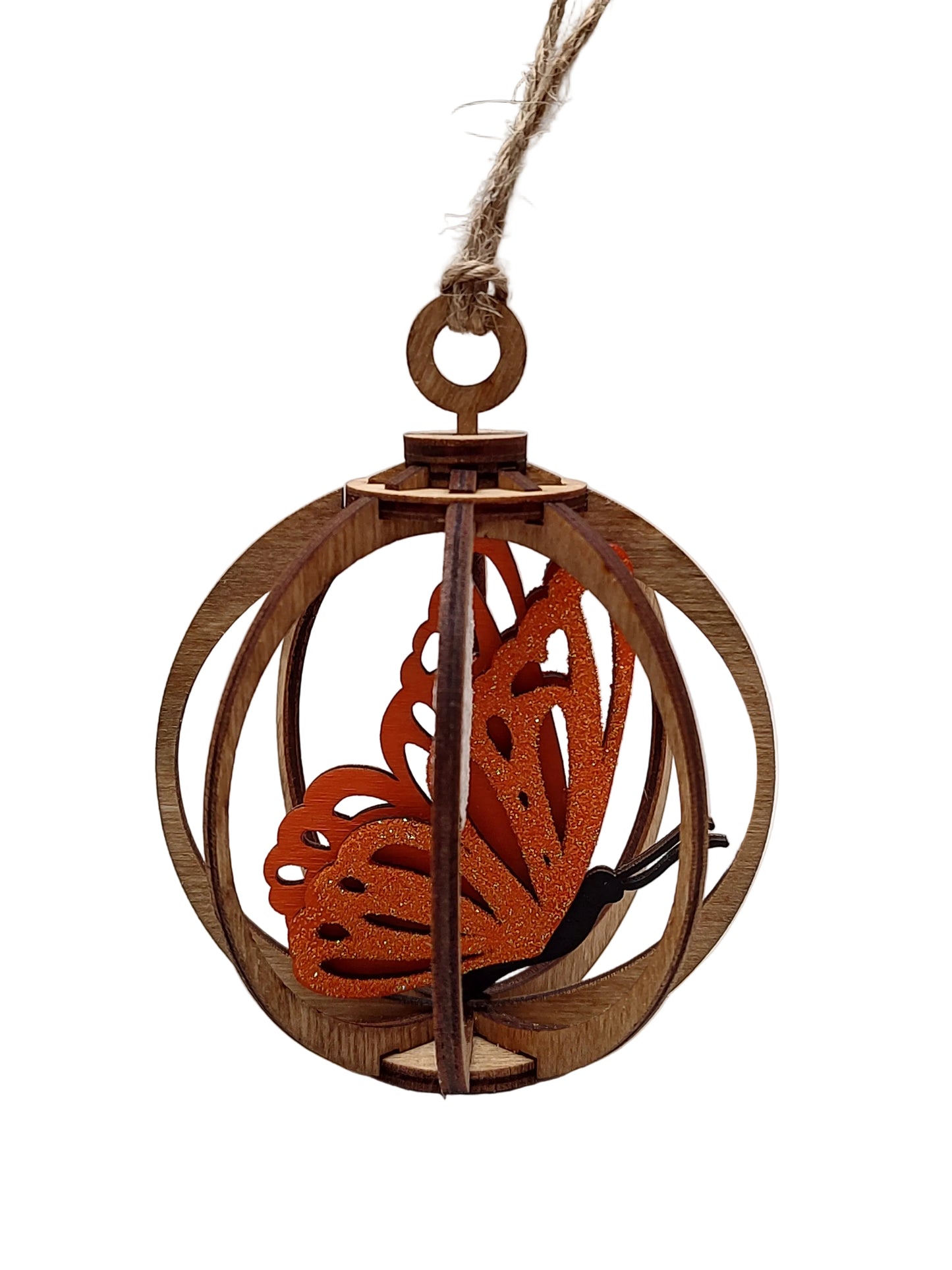Butter fly snow globe ornament