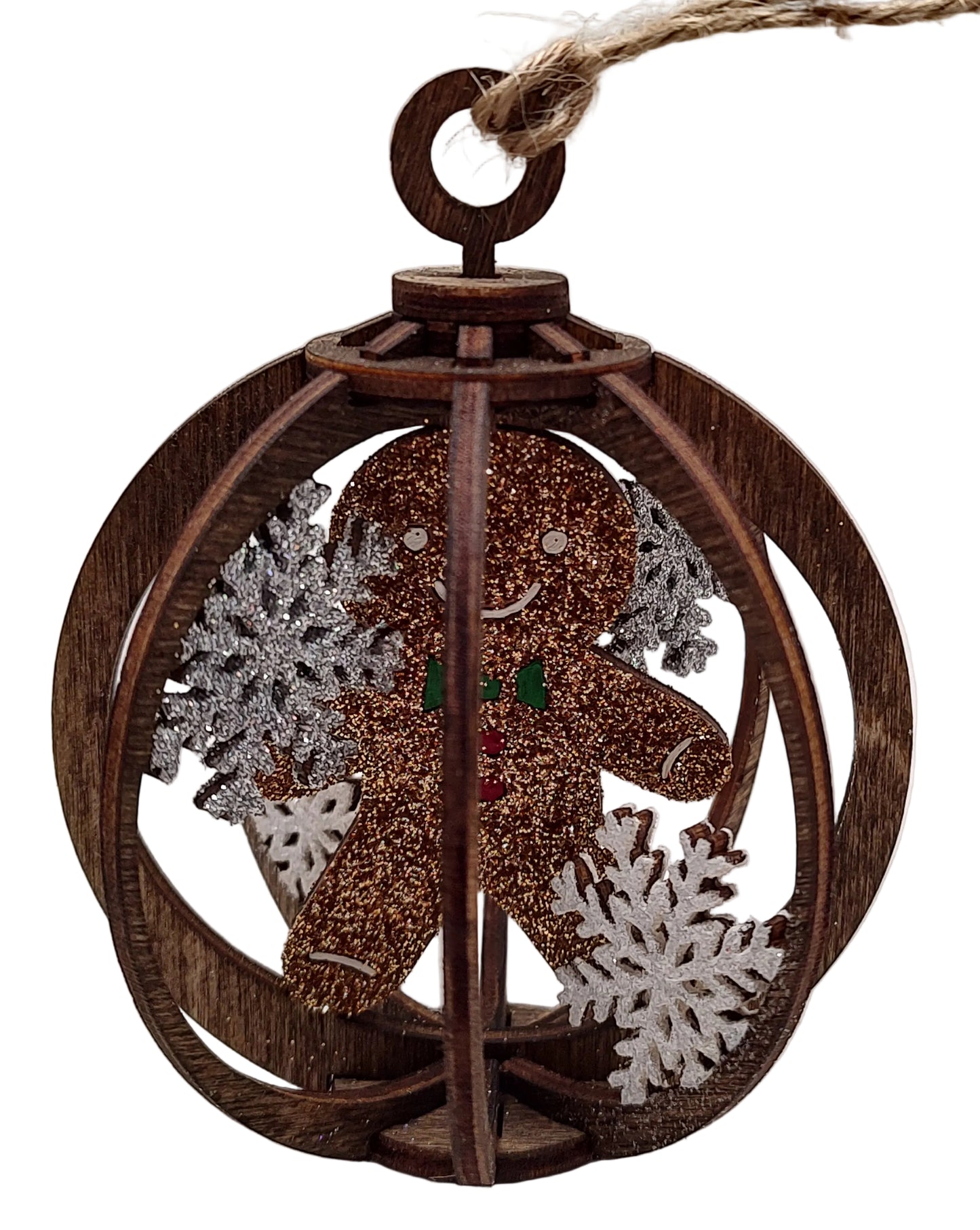 Ginger bread snow globe ornament