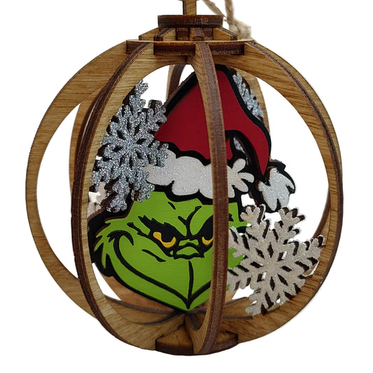 Grinch ball ornament
