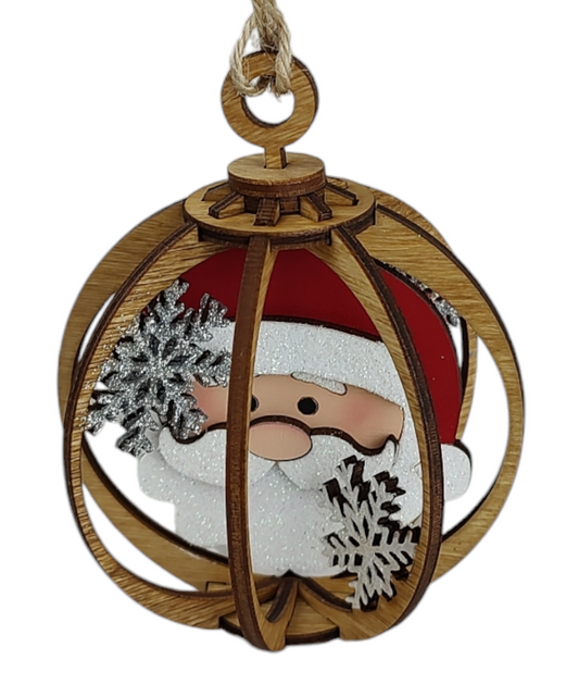 Santa Claus snow globe ornament