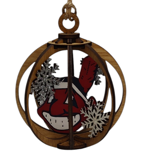 Wahoo snow globe ornament