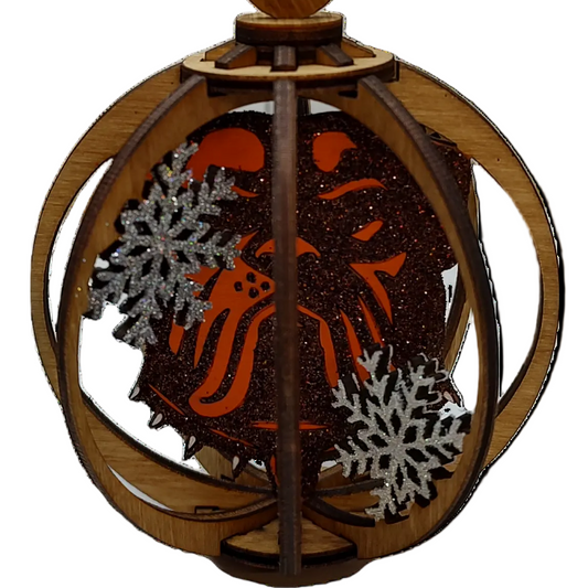 Browns snow globe ornament