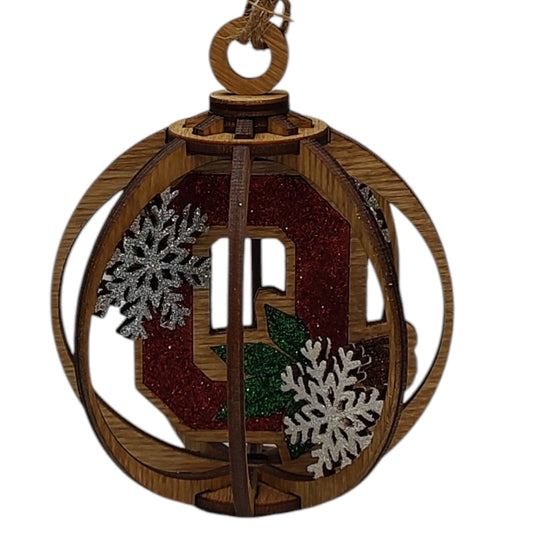 Block O snow globe ornament