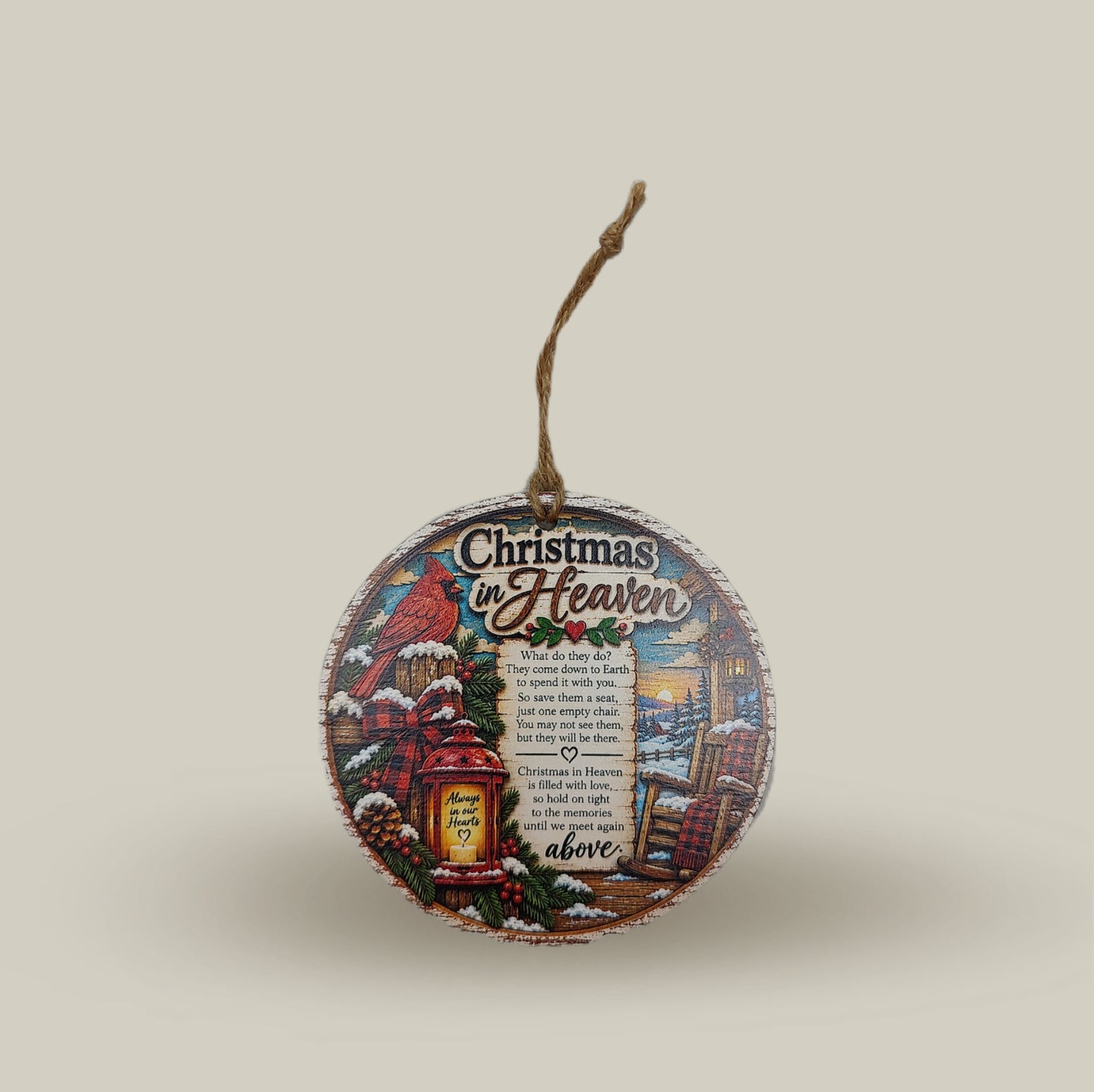 Christmas in heaven ornament