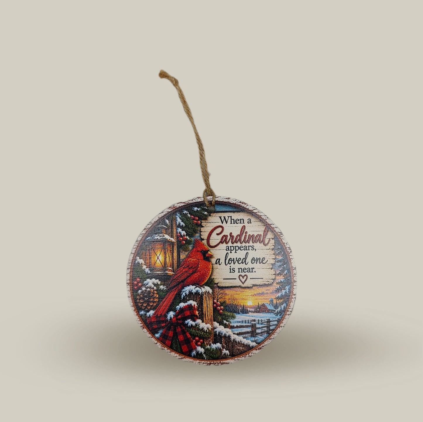 Male cardinal ornament