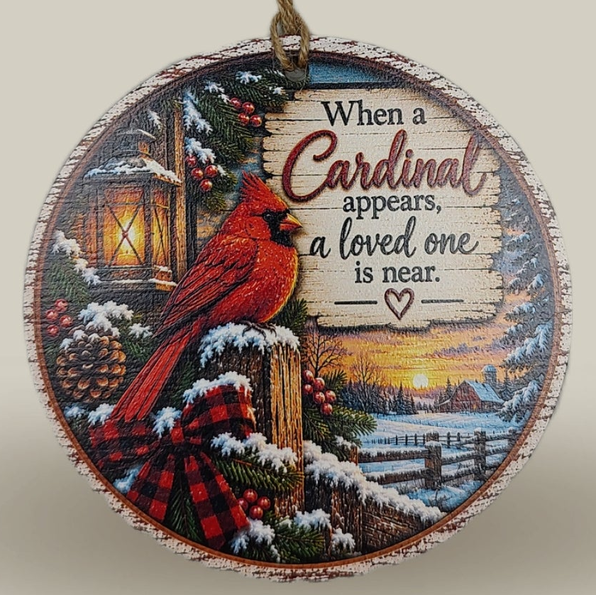 Male cardinal ornament