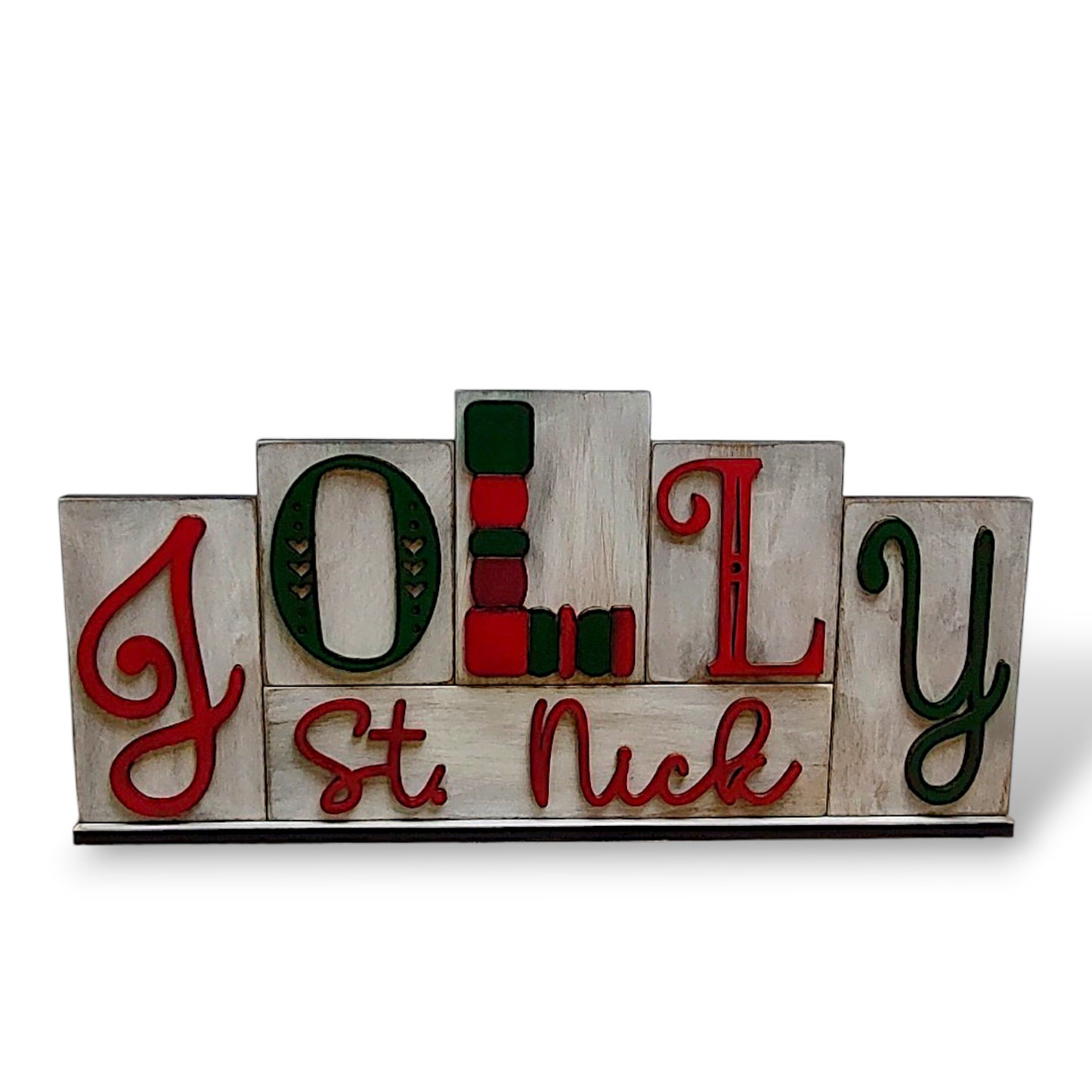 Jolly St Nick word block