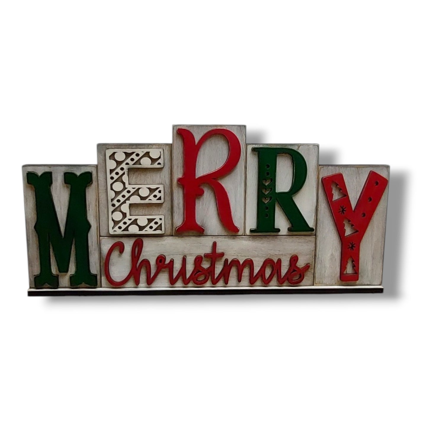 Merry Christmas word block