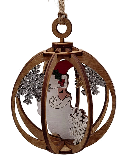 Santa Claus snow globe ornament