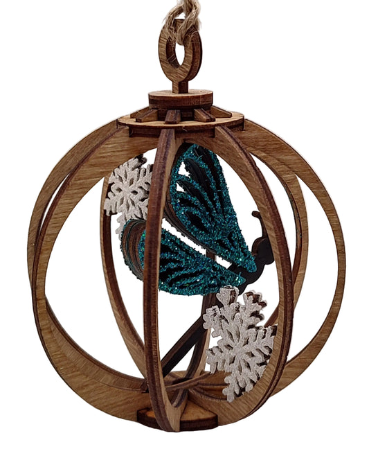 Dragon fly snow globe ornament
